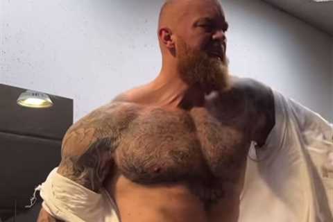 The Mountain Ripped His Shirt Off and Practiced His 'Model Strut' on the Treadmill
