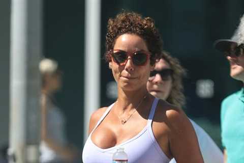 Nicole Murphy, 54, flaunts cleavage while shopping in Beverly Hills