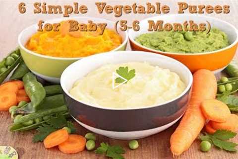 6 vegetable puree for 5 - 6 months baby | Homemade baby food recipes| Stage 1 veg baby food purees