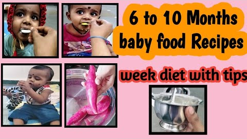 Baby Food Recipes | 6 to 10 Months Baby Diet  | Food Chart | Week Diet In Details | weight gain diet