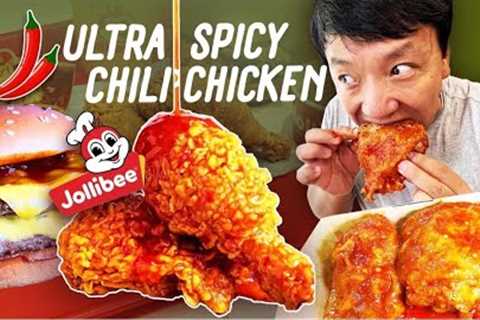 Jollibee ULTRA SPICY Chili Chicken & Burger King SPICY BURGER | Singapore Fast Food Tour