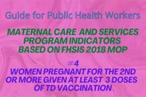 Maternal Care #4 Indicator:Pregnant women given 3 doses of Tetanus diphtheria vaccination (Td2 Plus)