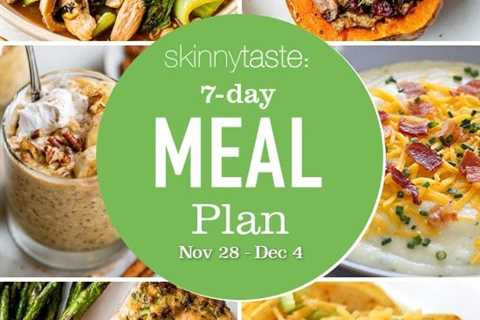 7 Day Healthier Meal Plan (Nov 28-Dec 4).