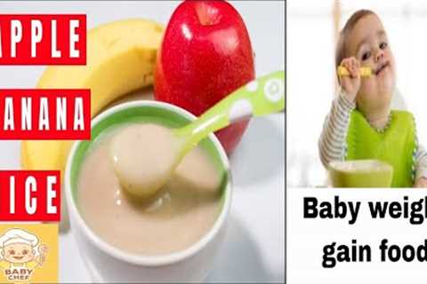 Baby food ||Apple banana porridge for hanya |6 to 12 months baby food |Apple banana rice |Apple rice