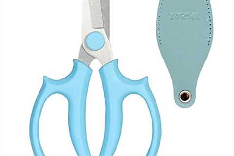 Jasni Garden Pruning Shears Scissors with Comfort Grip Handle, Premium Steel Professional Floral..