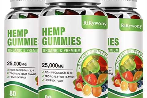 (3 Packs) High Potency Best Hemp Gummies for Pain and Anxiety Extract Strength Gummy Inflammation..
