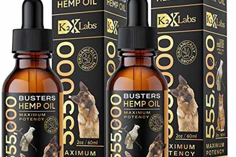 K2xLabs Buster's Organic Hemp Oil 2PACK for Dogs and Pets, 555,000 Max Potency, 4-Months Supply,..