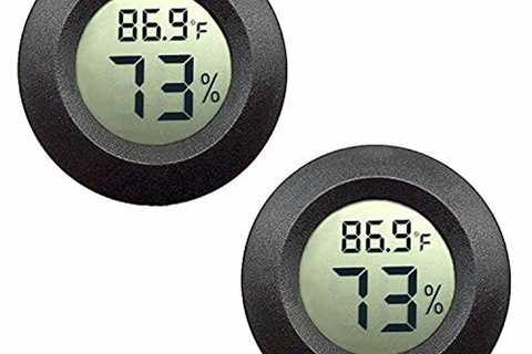 JEDEW 2-Pack Mini Hygrometer Thermometer Digital LCD Monitor Indoor Outdoor Humidity Meter Gauge..