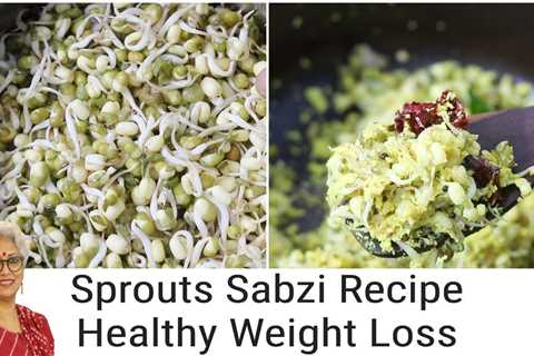 Healthy Sprouts Sabzi Recipe – How To Make Sprouted Moong Curry – Mung Sprouts For Weight Loss