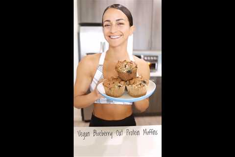 Vegan🫐 Blueberry Oat Protein Muffins