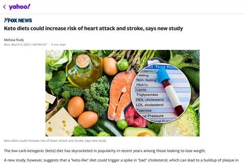 Keto Diet Linked to Higher Risk of Heart Disease in Study