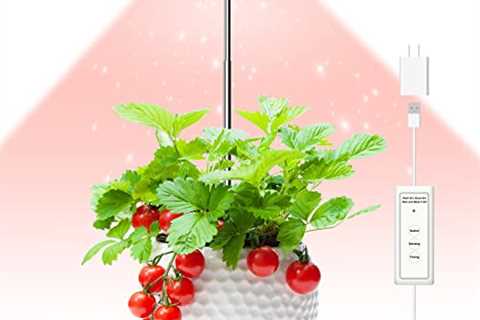 Grow Light for Indoor Plantsï¼20W 5 Dimmable Levels 3/6/12H 3 Timing Modes Height Adjustable Small ..