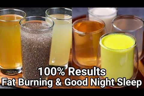 7 Drinks for Fat burn Weight loss & Better sleep at Night | Stress Relieve Natural Homemade Drinks