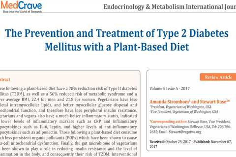 Plant-Based Diets and Diabetes Management