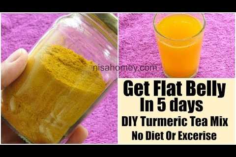 Turmeric Tea DIY Mix For Weight Loss-Get Flat Belly In 5 Days Without Diet/Exercise-Belly Fat Burner