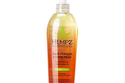 Hempz Hydrating Bath and Body Oil for Women, Sweet Pineapple  Honey Melon - Conditioning Body..