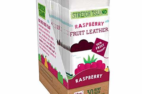 Stretch Island Original Fruit Leather, Raspberry, 0.5 Ounce Leathers, 30 Count