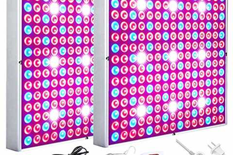 LED Grow Light, Plant Grow Lights for Indoor Plants Full Spectrum 75W Panel Growing Lamp with Timer ..