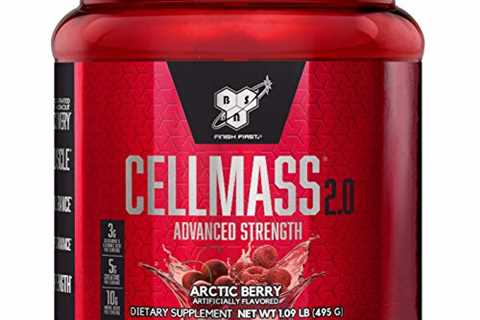 BSN CELLMASS 2.0 Post Workout Recovery with BCAA, Creatine,  Glutamine - Keto Friendly - Arctic..