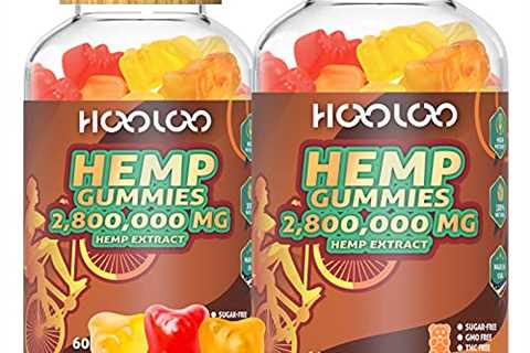 (2 Pack) Hemp Gummies, HOOLOO 2,800,000 high Potency Fruity Hemp Gummy Bears for Relaxing, Stress,..