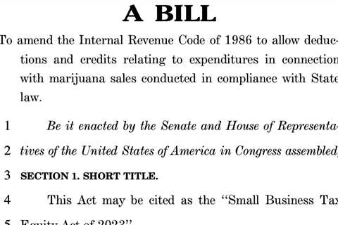 TODAY: @repblumenauer filed a bill to undo the federal 280E tax penalty on…