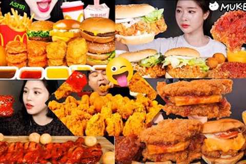 FooD CravingGs| BEST FASTFOOD MENU CHICKEN*BURGER FOOD COMPILATION| ASMR MUKBANG EATING BIG+BITES✅