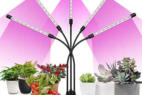 Grow Lights for Indoor Plants, WEDCOL Red Blue Spectrum Plant Grow Light Adjustable Gooseneck 135..