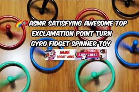 🌈🪀ASMR SATISFYING AWESOME TOP EXCLAMATION POINT TURN GYRO FIDGET SPINNER TOY #short #fidgetspinner