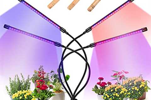 360Â° Grow Light for Indoor Plants - Gooseneck Full Spectrum Growing Lamp Strip w/ 3 Modes 9..