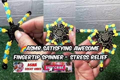 🌈ASMR SATISFYING AWESOME GREEN & YELLOW FINGERTIP SPINNER   STRESS RELIEF #short #fidgetspinner