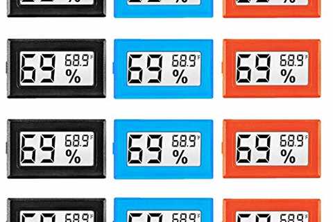 12 Pack Mini Digital Electronic Temperature Humidity Meters Gauge Indoor Thermometer Hygrometer LCD ..
