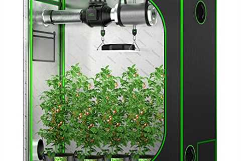 VIVOSUN 48x24x60 Mylar Hydroponic Grow Tent with Observation Window and Floor Tray for Indoor Plant ..