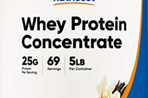 Nutricost Whey Protein Supplement Powder, Vanilla, 5 pounds
