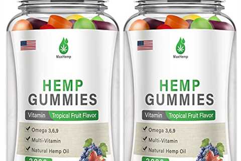 (2Â Pack) High Potency Hemp Gummies for Pain Relief and Inflammation - 3,000mg Hemp GummiesÂ Extra..
