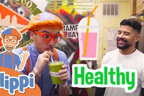 Blippi Makes Organic Smoothies | Healthy Eating For Kids | Educational Videos For Children