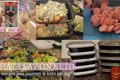 WHAT I EAT ON KETO | MY WEIGHT LOSS JOURNEY | KETO MEAL PLAN FOR THE WORK WEEK