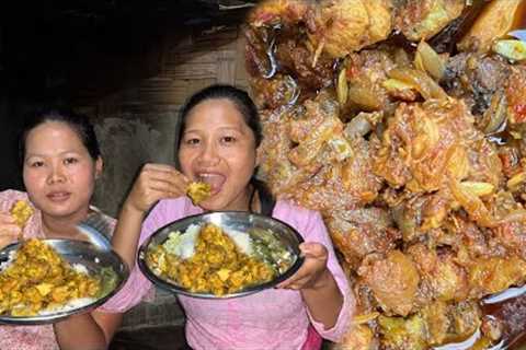 Cooking and Eating Chicken with Family