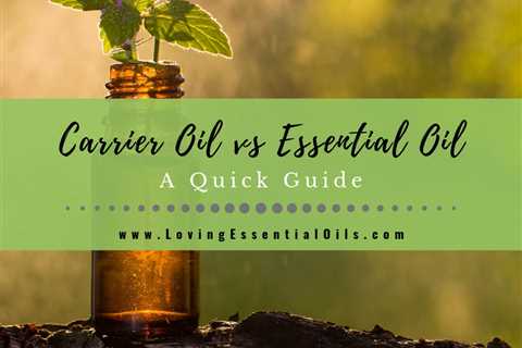 Carrier Oil vs Essential Oil - What's the Difference? A Quick Guide