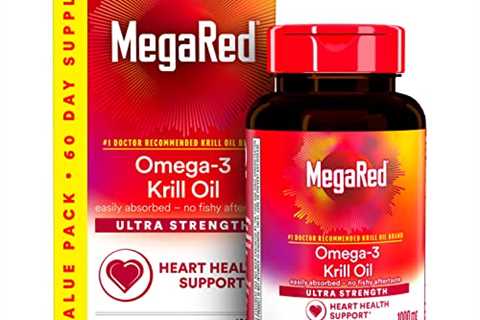 MegaRed #1 Doctor Recommended Krill Oil Brand - 1000mg Omega 3 Supplement with EPA, DHA,..