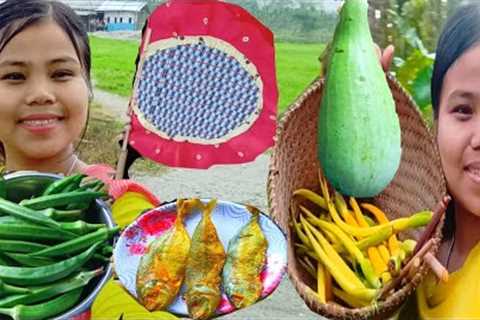 collection organic vegatable and  kuchu flower || dukan gaya marketing kiya || local fan
