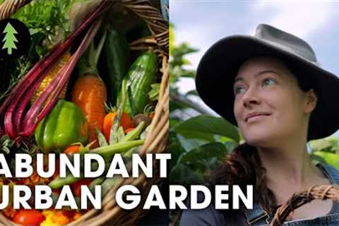 Inspiring Woman Growing a Huge Amount of Food in Her City Permaculture Garden