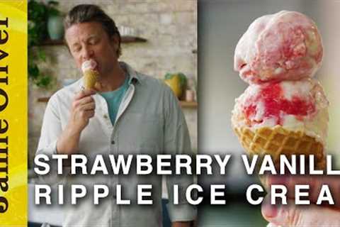 Homemade Strawberry Vanilla Ice Cream | Jamie Oliver