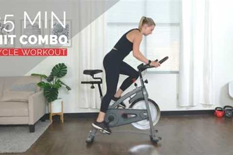 25 Min Intermediate Cycle Bike HIIT Combo Workout