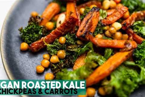 Vegan Kale Recipe Idea - Roasted With Chickpeas, Carrots & Garlic