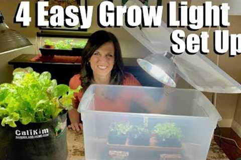 4 Easy Grow Light Set Ups for Starting Seeds Indoors // Spring Garden Series