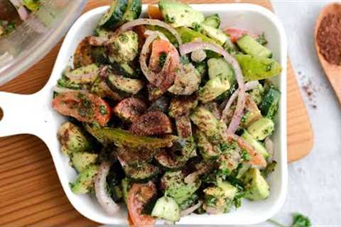 Sumac Salad | Anti-Inflammatory salad recipe using Mediterranean spice
