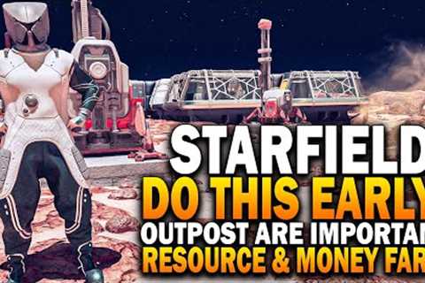 Starfield Outposts INCREDIBLY IMPORTANT! The BEST Planet For Resource Farm & Starfield Outpost..