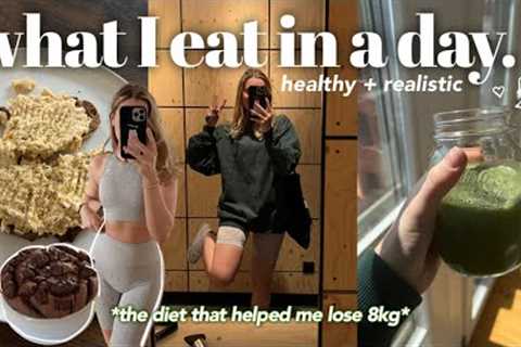 WHAT I EAT IN A DAY TO LOSE WEIGHT: How I lost 8kg in less than 2 months *healthy + realistic*