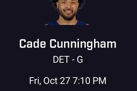 NBA Play! Cade Cunn. OVER 11.5 Rebounds+Assist  At -132 to get 6 rebounds and…