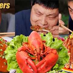 Seafood blind box eating lobster | TikTok Video | Eating Spicy Food and Funny Pranks | Funny Mukbang
